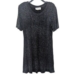 Vintage 90s Ronni Nicole Holographic Glitter Little Black Dress 12P